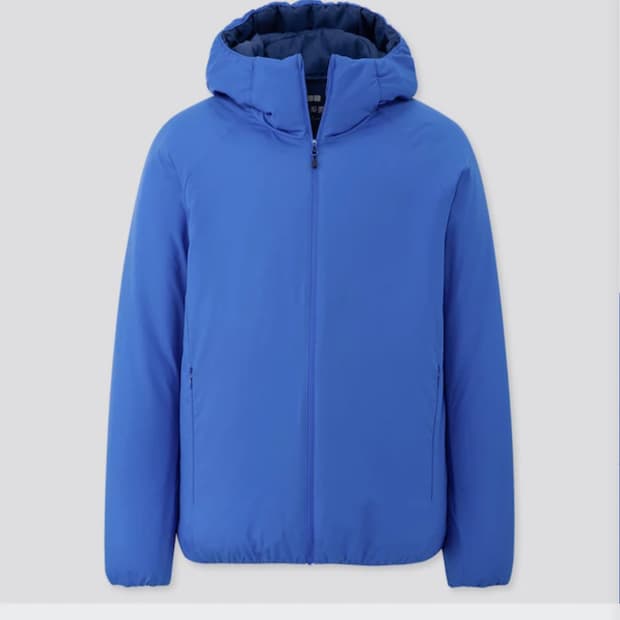 유니클로 라이트 패딩 파카 블루