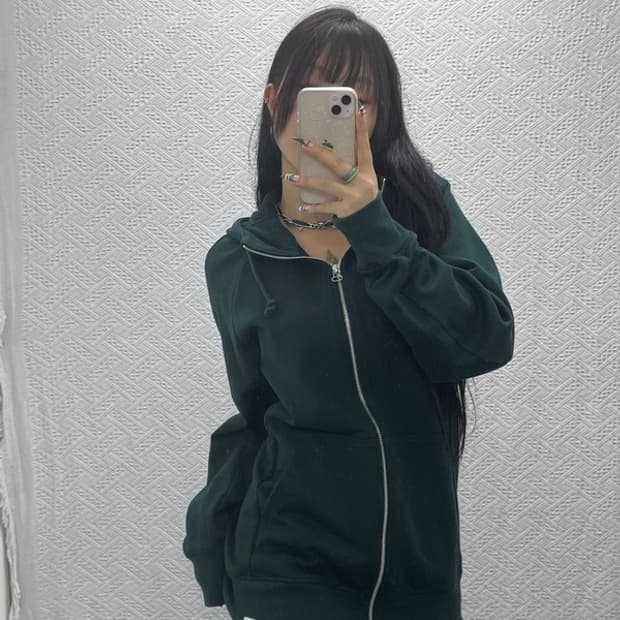 아디다스 빈티지 캐주얼 홀리데이 딥그린 후드집업 L C07619