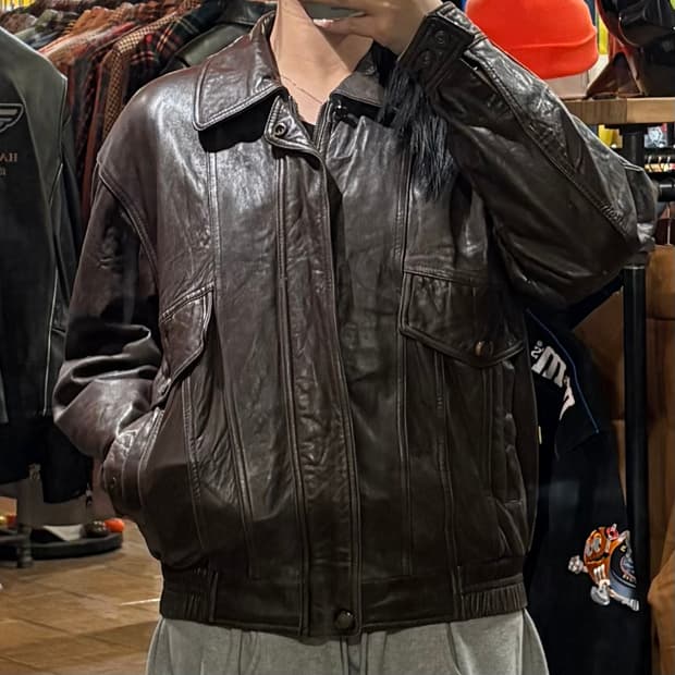 [HI] VTG 가죽자켓 브라운
