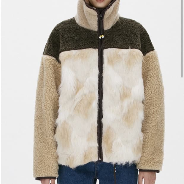 더오픈프로덕트 퍼 후리스 플리스 자켓