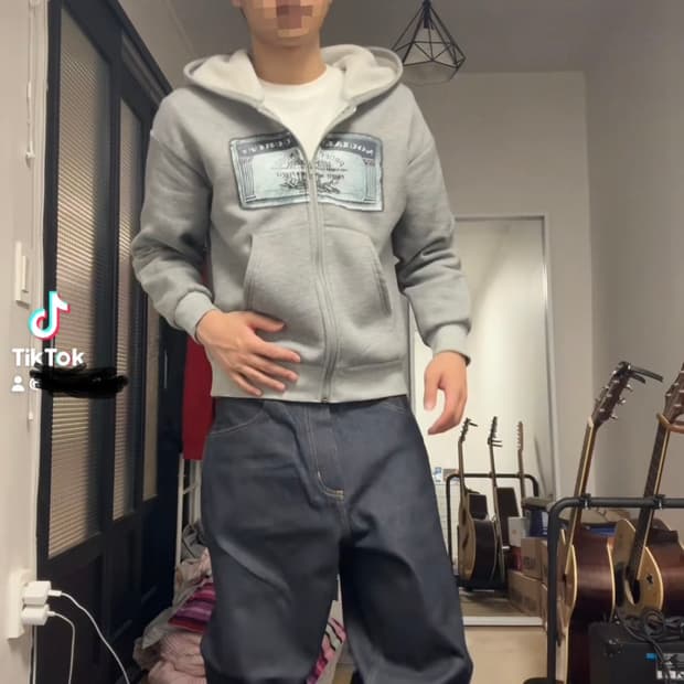 빈티지 후드집업