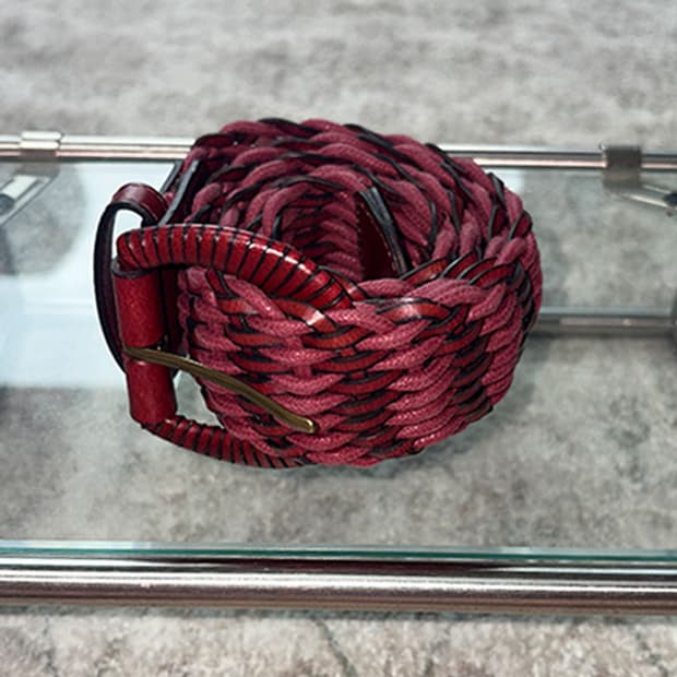 Burgundy Braided Belt