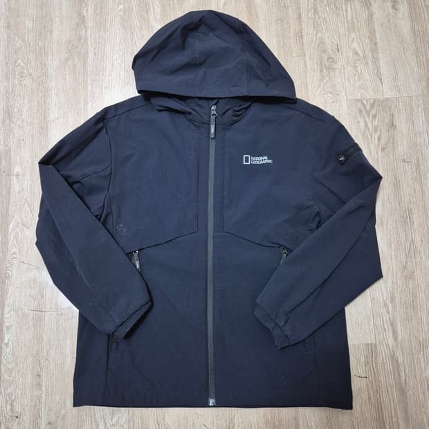 내셔널지오그래픽 사이드와펜 후드 바람막이 집업자켓