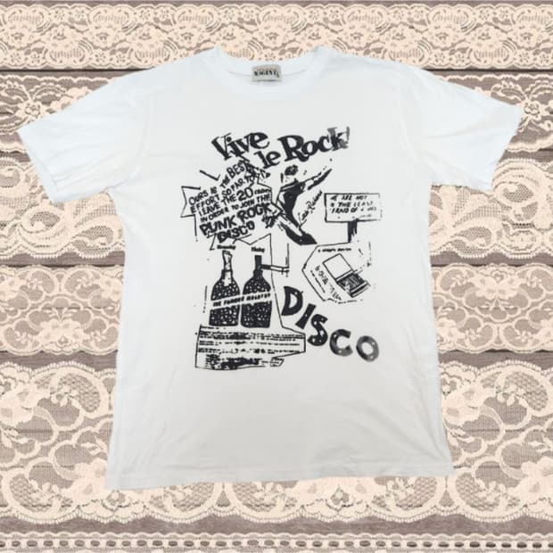 Y2K 바이브락 레귤러핏 반팔티셔츠