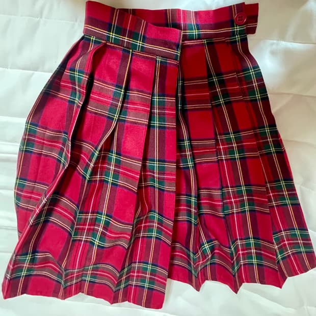 체크무늬 HUG SLNSHINE SKIT