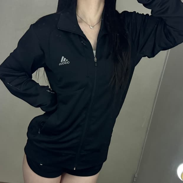 아디다스 삼선 로고 지퍼포인트 트랙탑져지 