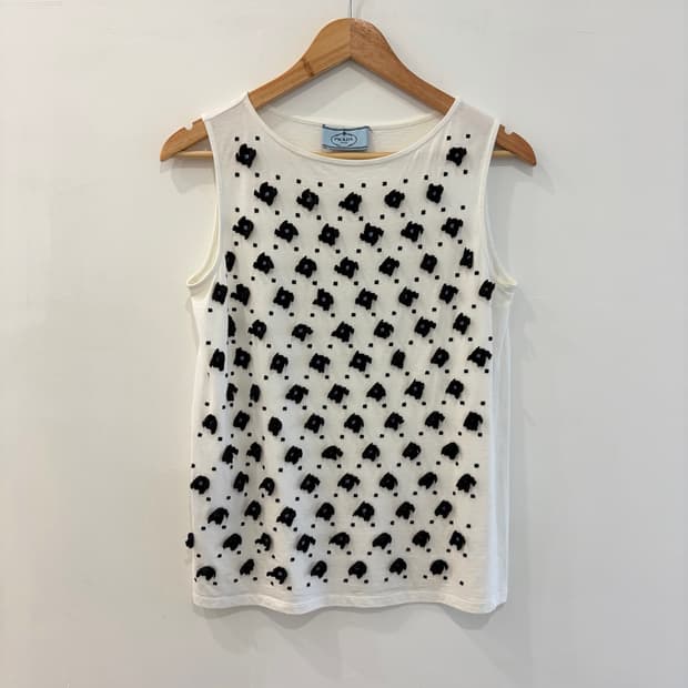 00’s prada sieeveiess top