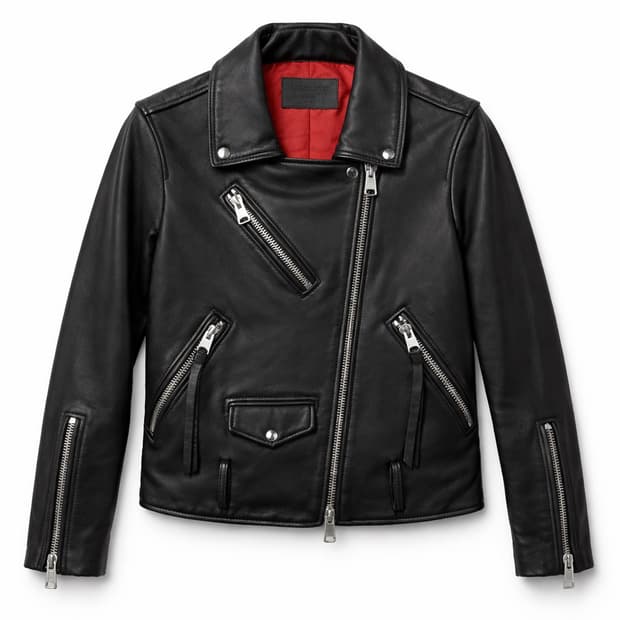 올세인츠 WILLIE BIKER 램스킨 레더자켓 S