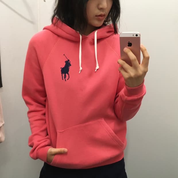 폴로 랄프로렌 빅포니 후드티 코랄핑크