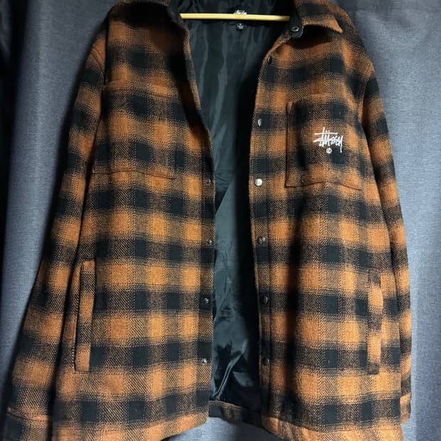 스투시체크자켓