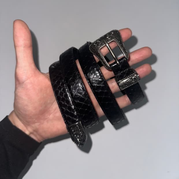 생로랑 뱀피 웨스턴 벨트