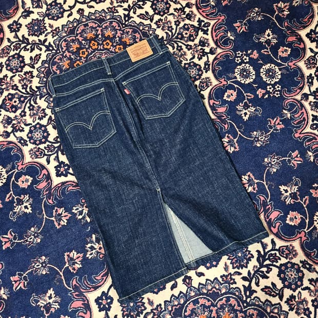 리바이스(Levis) 데님 미디 스커트 26size