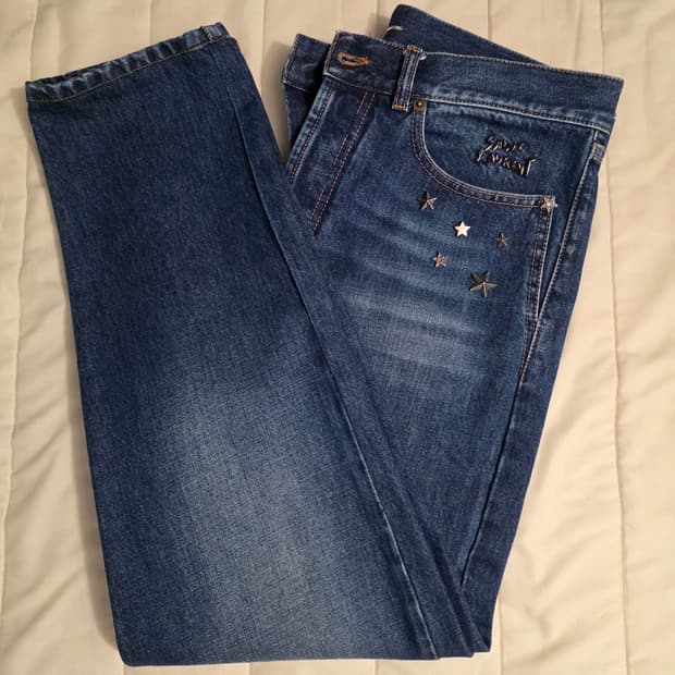 생로랑 별 장식 데님 팬츠 31