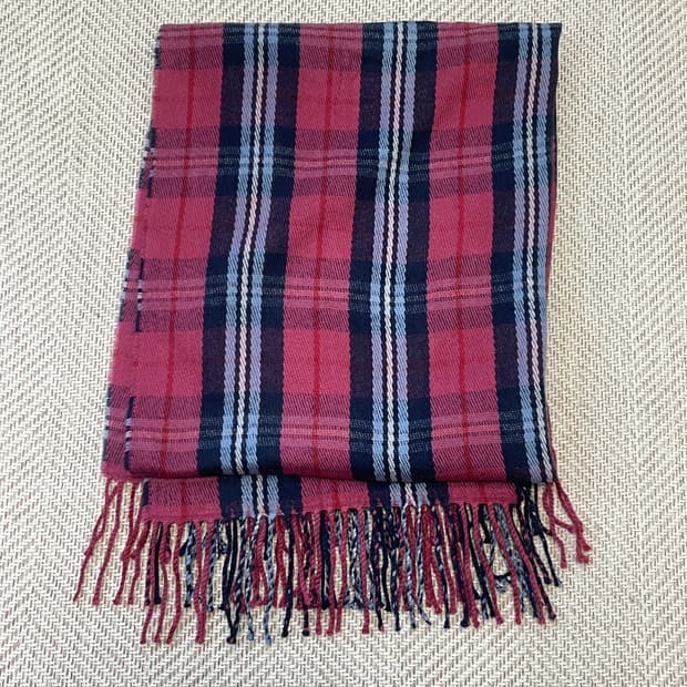 빈티지 클래식 체크  머플러 