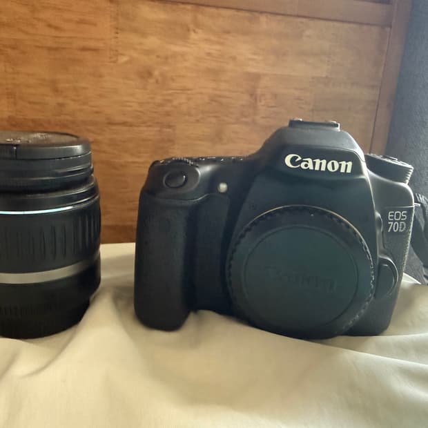 캐논 70d dslr 카메라 + 캐논 18-55 렌즈
