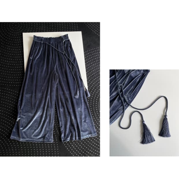 velour wide pants