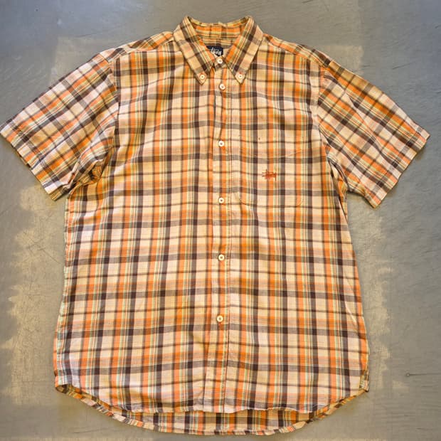 90s 스투시 체크 셔츠