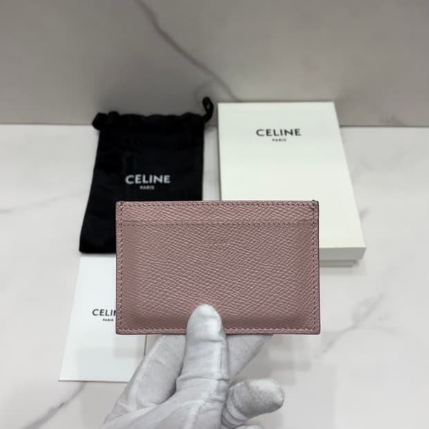[정품] 셀린느 그레인드 핑크 카드지갑