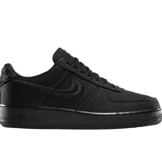 나이키xStussy air force1 low triple black