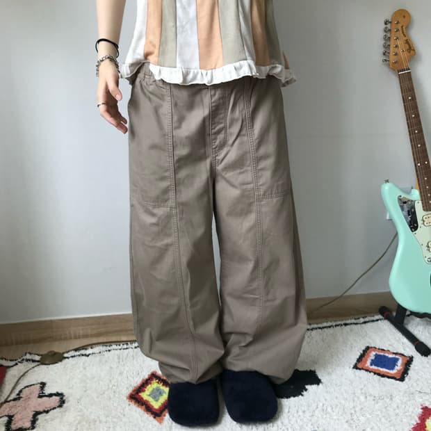 vintage wide cotton pants