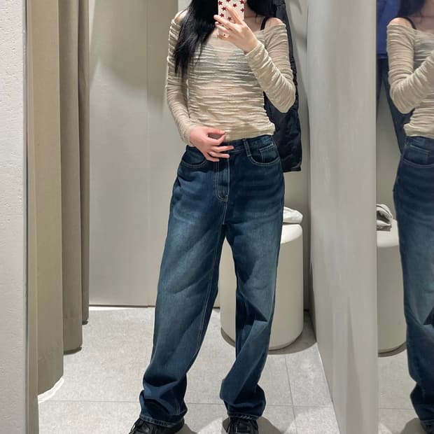 denim pants 하이웨스트 스트레이트핏 데님 팬츠