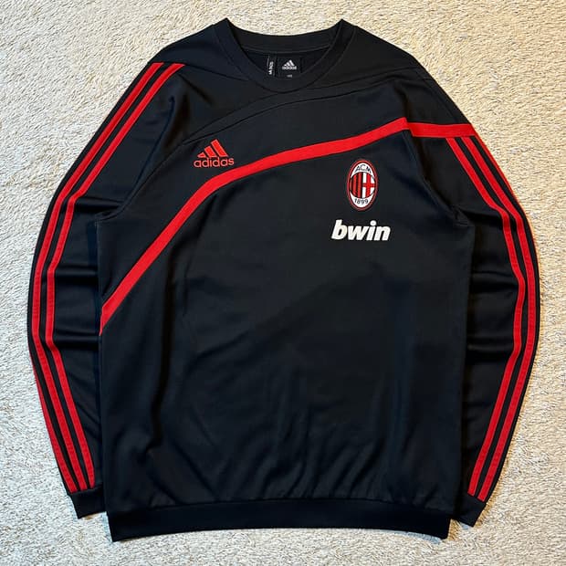 대장급) 아디다스 AC밀란 09-10 트레이닝 탑 져지 블랙