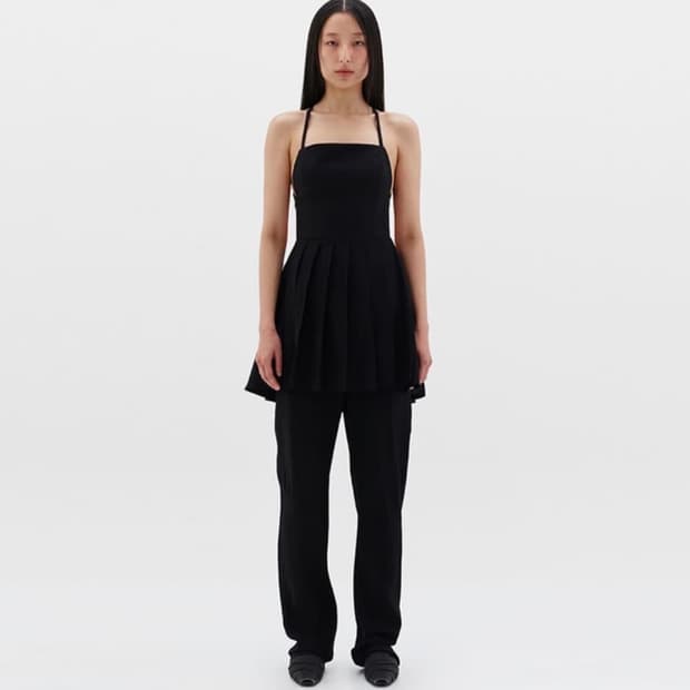 lowclassic pleated mini dress