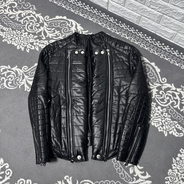 퀼티드 더블 지퍼 패딩 자켓