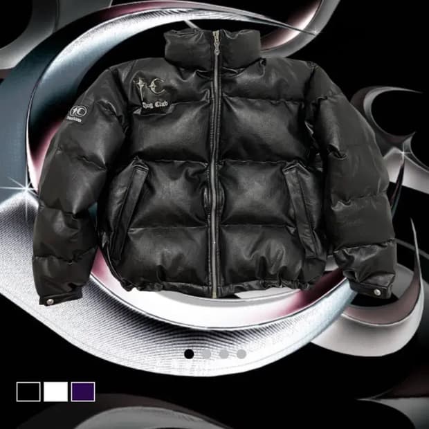 떠그클럽 레더패딩