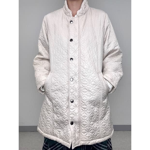 빈티지 아이보리 퀄팅 점퍼