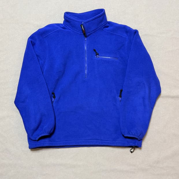 엘엘빈 헤비 플리스 풀오버 블루 80s