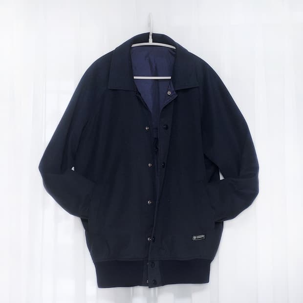 데상트 재팬 오리지널 양면 버튼 울자켓.우븐자켓 (100)
