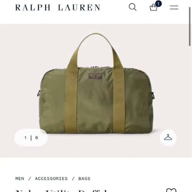 rrl 더블알엘 카키색 더플백 숄더백