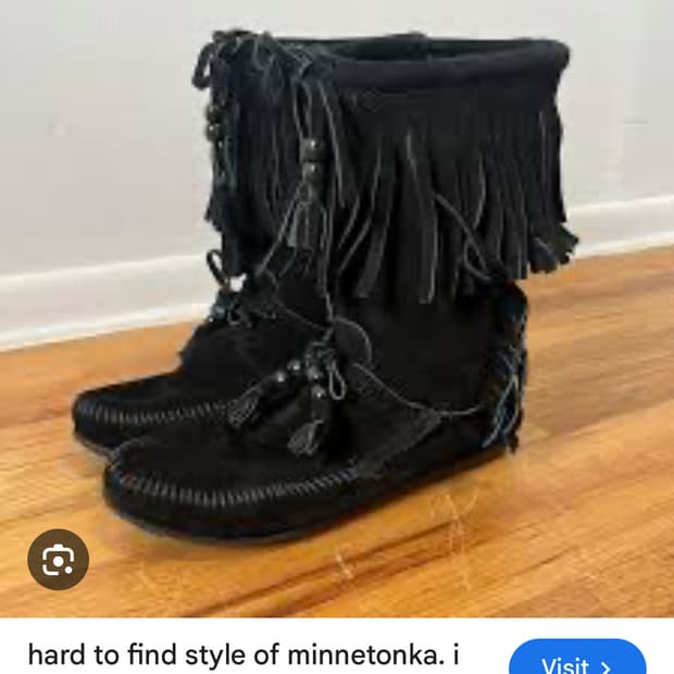 minnetonka 미네통카 프린지 부츠 (블랙) 37