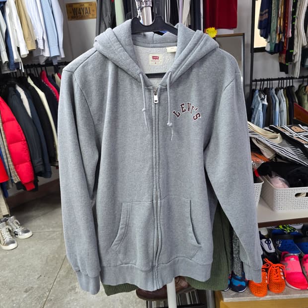 리바이스 회색 후드 집업 (1390)