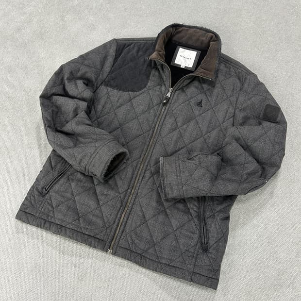빈폴 체크 퀼팅 자켓 그레이 XL