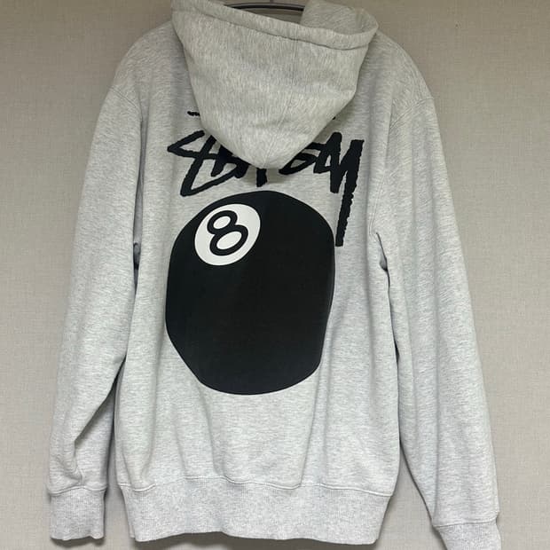 스투시8볼후드티 그레이 M