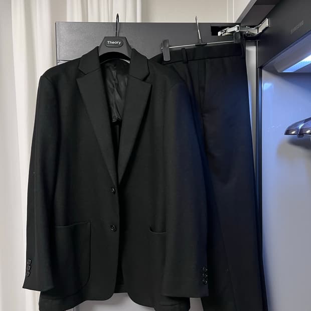 Theory 띠어리 블랙 수트 우드미어 셋업 정장 40,34