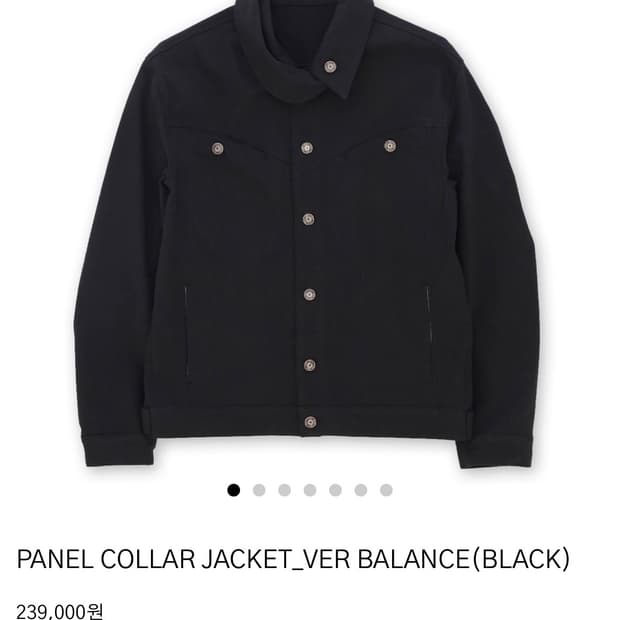 4160 panel collar jacket (black)