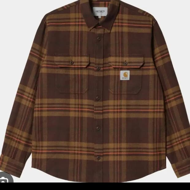 칼하트 wip 브라운 체크셔츠 XL