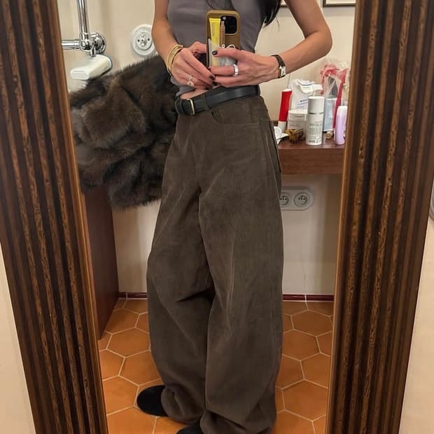 마지막) 마크들리 코듀로이 팬츠 브라운