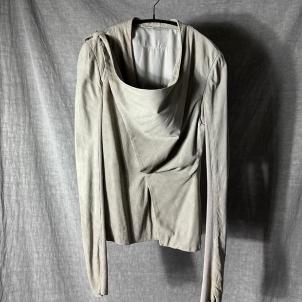 Rick Owens Draped Leather Jacket