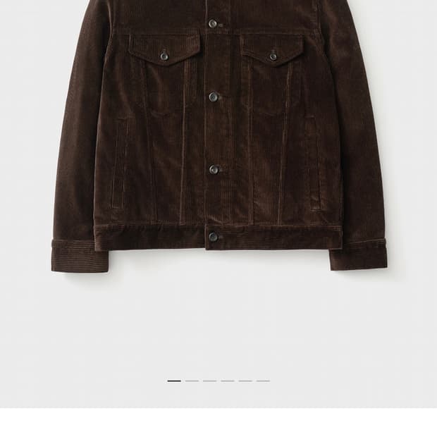 포터리 코듀로이 트러커 브라운 2사이즈