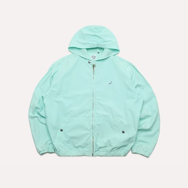 mint hood blouson