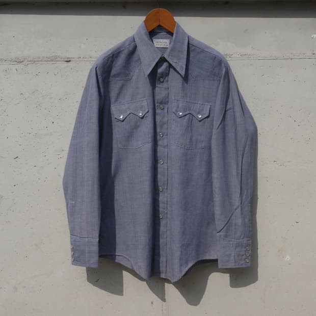 70s 빈티지 웨스턴 클래식 톱니플랩 셔츠