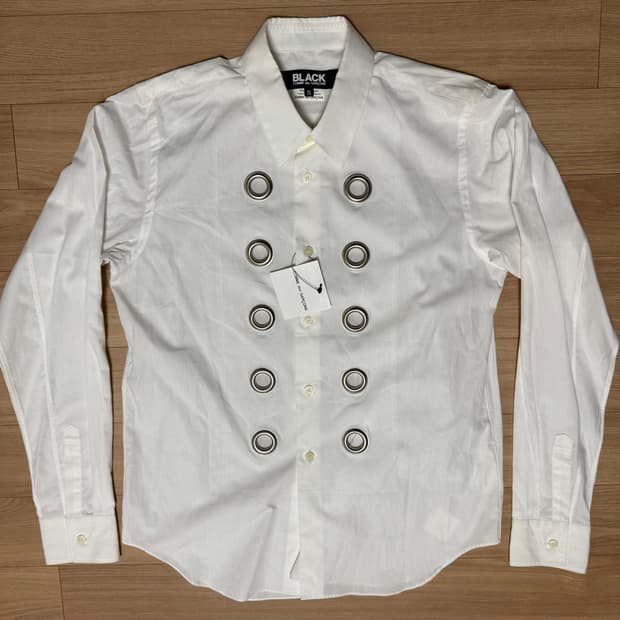 Comme des Garcons Black eyelet shirts