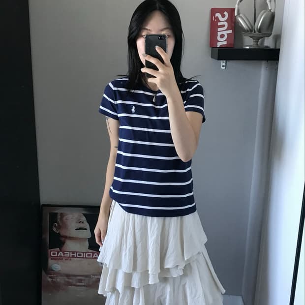 폴로 랄프로렌 포니로고 스트라이프 반팔티