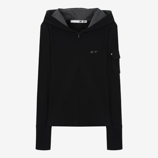 Half-Zip Hoodie / Black