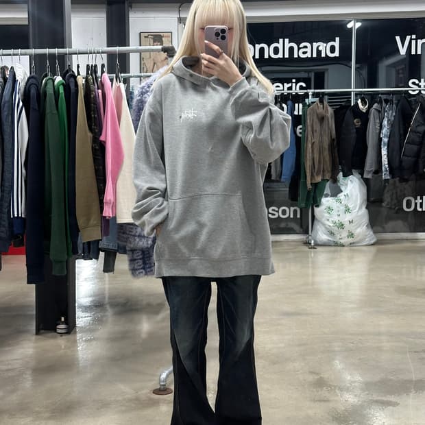 스투시 로고 후드티