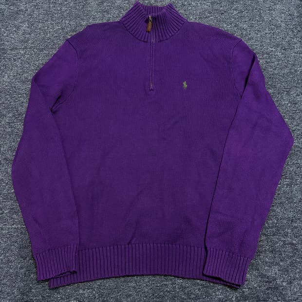 폴로 랄프로렌 반집업 니트